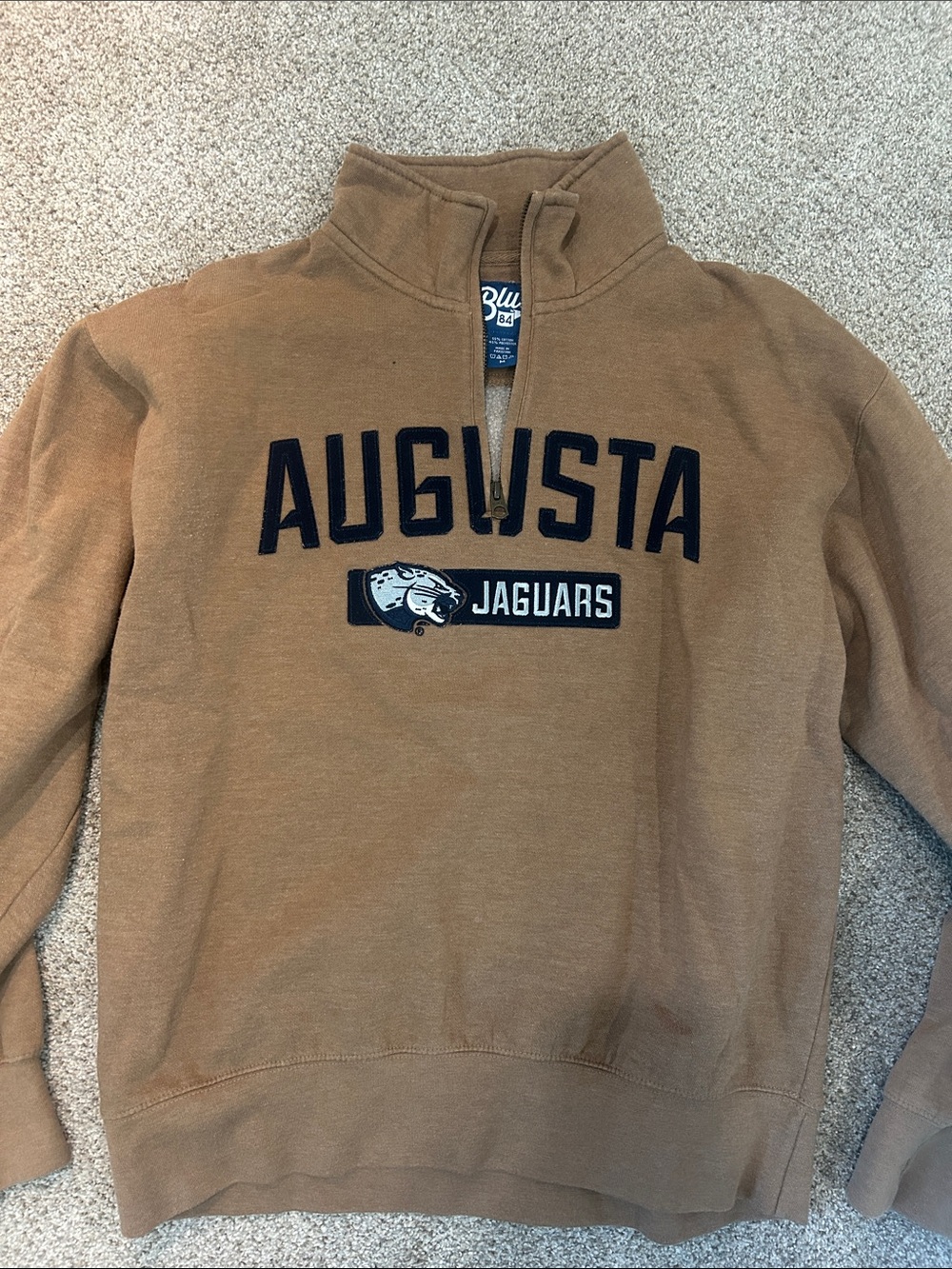 Augusta Jaguars Quarter-Zip Sweatshirt - Brown